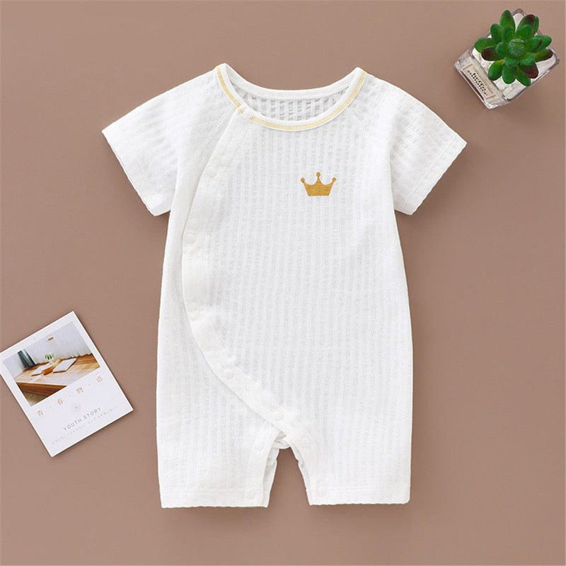 baby clothes "Little Whale" Short-Sleeved Romper -The Palm Beach Baby