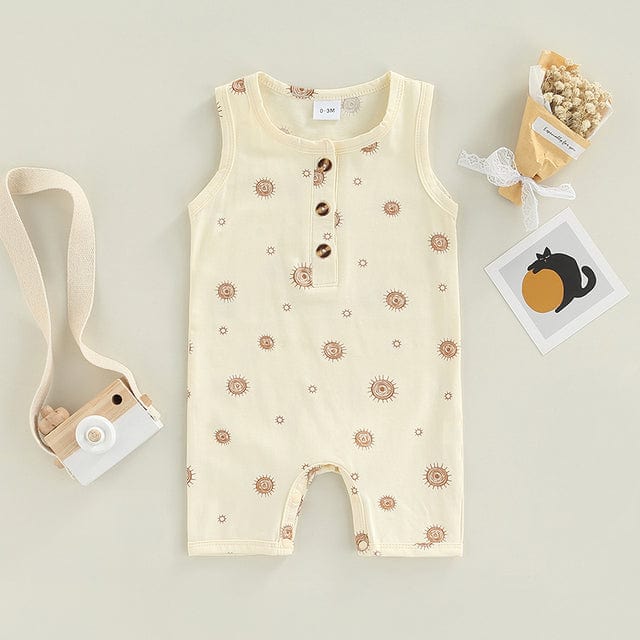 Baby & Kids Apparel B / Newborn "Tropical Baby"  Tropical Printed Baby's Romper -The Palm Beach Baby