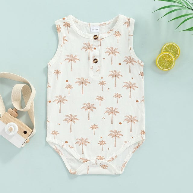Baby & Kids Apparel J / 3M "Tropical Baby"  Tropical Printed Baby's Romper -The Palm Beach Baby