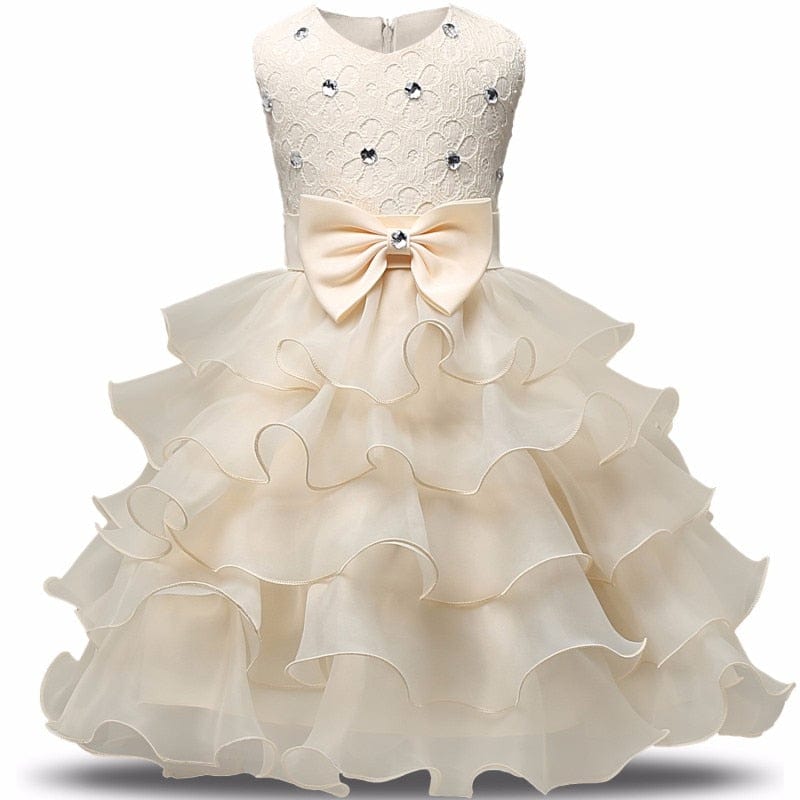 kids and babies AHU / 3T "Solange-Marie" Crystal Bodice Special Occasion Dress -The Palm Beach Baby