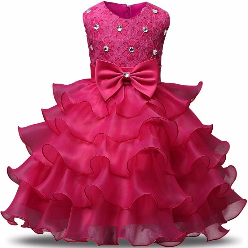 kids and babies AM / 3T "Solange-Marie" Crystal Bodice Special Occasion Dress -The Palm Beach Baby