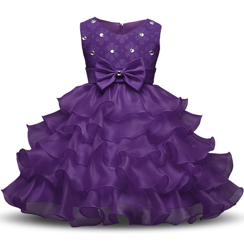 kids and babies ASZ / 3T "Solange-Marie" Crystal Bodice Special Occasion Dress -The Palm Beach Baby
