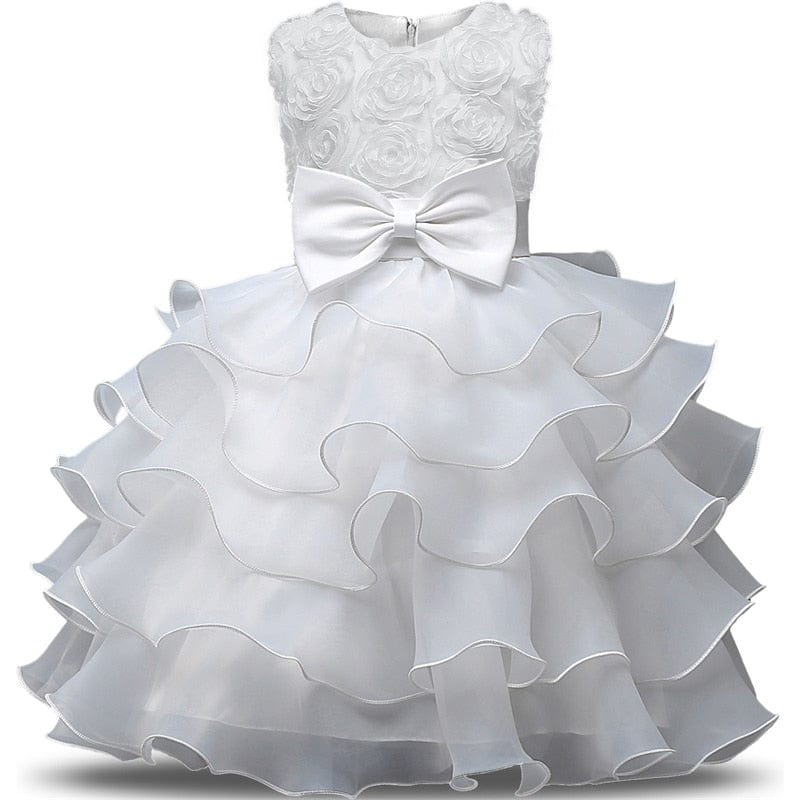 kids and babies B / 3T "Solange" Tiered Special Occasion Dress -The Palm Beach Baby