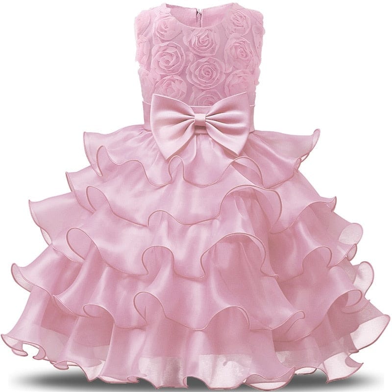 kids and babies F / 3T "Solange" Tiered Special Occasion Dress -The Palm Beach Baby