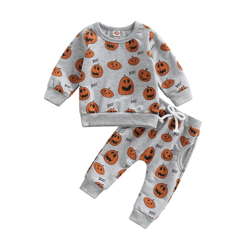 babies and kids clothes A / United States / 3M 2 PC Children's Halloween Themed Warm-Up Set -The Palm Beach Baby
