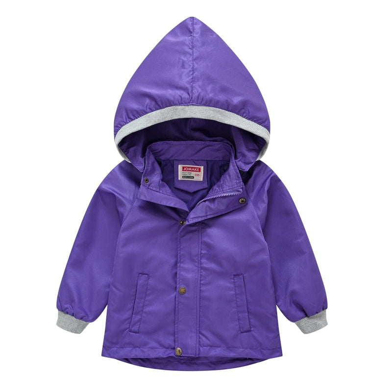 babies and kids clothes H / 90cm / United States Children's Hooded Waterproof Jacket (9 Colors) -The Palm Beach Baby
