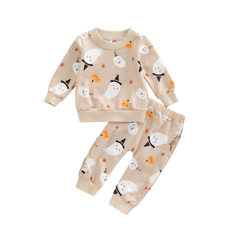babies and kids clothes "Spooky Time" 2 Piece Babies/Toddlers Warm-Up Set -The Palm Beach Baby
