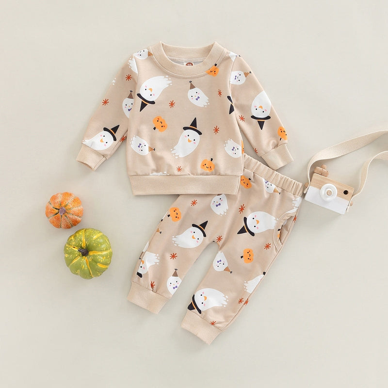 babies and kids clothes "Spooky Time" 2 Piece Babies/Toddlers Warm-Up Set -The Palm Beach Baby