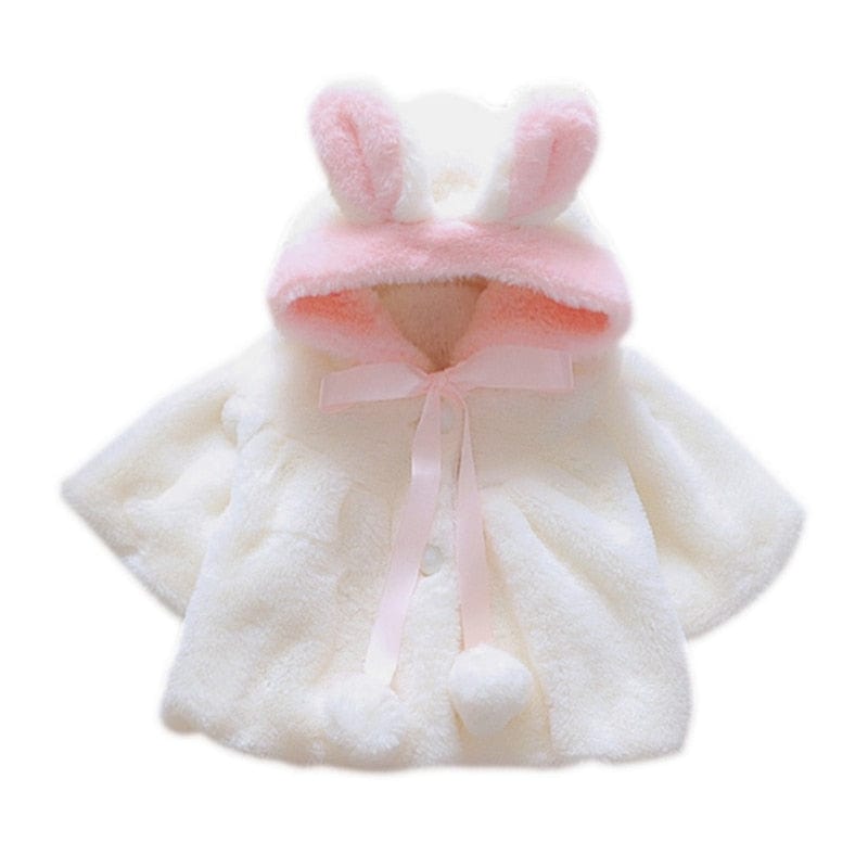 kids and babies White / L-90 / United States "Bunny Cutie" Plush Kids Coat -The Palm Beach Baby