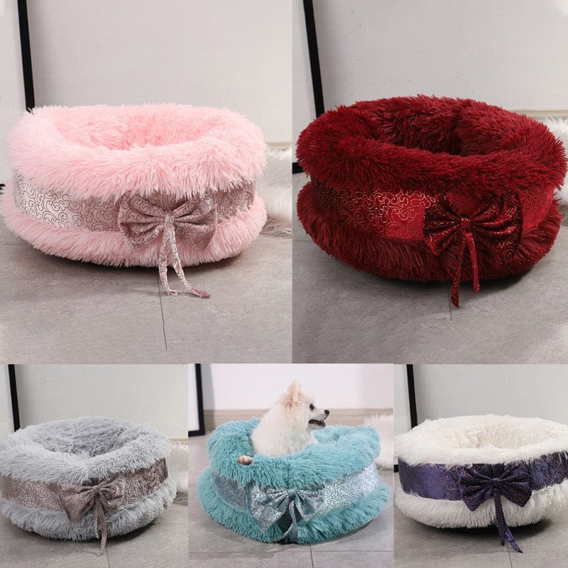 pet bed sofa DIVA Pet - Chic Plush Luxury Bow Pet Bed -The Palm Beach Baby
