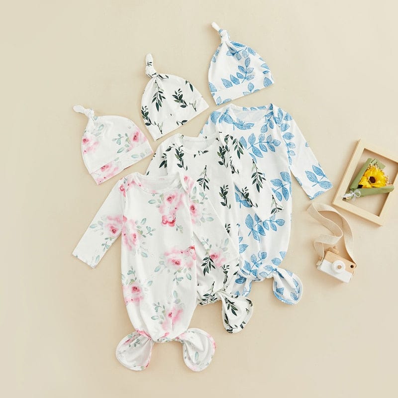 kids and babies 2 PC Baby Swaddling Gown 2 -The Palm Beach Baby