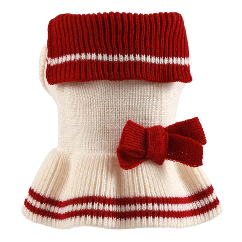 pet sweaters Red / XS 1-1.5kg / China DIVA Pet - "Clea" Small Dog Sweater Dress -The Palm Beach Baby