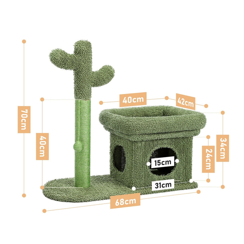 Pet Accessories AMT0158GN / as picture / United States Cute Cactus Scratching Post for Cats -The Palm Beach Baby