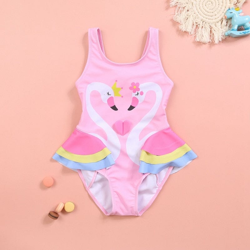 kids and babies A / China / 90 "Swan Song" One Piece Swimsuit -The Palm Beach Baby