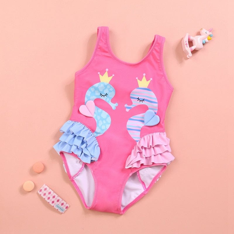 kids and babies B / China / 90 "Swan Song" One Piece Swimsuit -The Palm Beach Baby