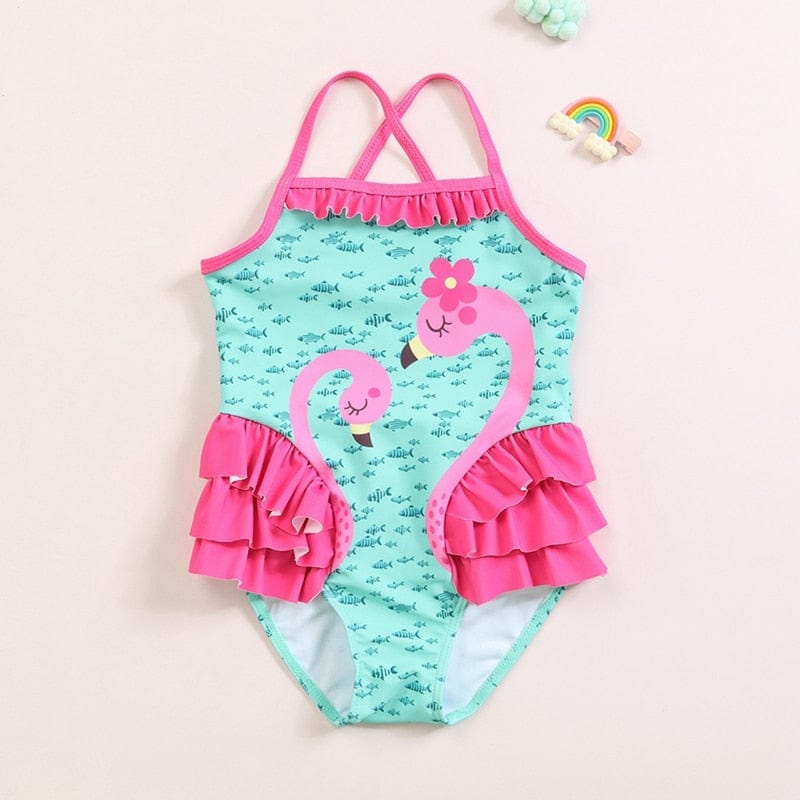kids and babies D / China / 90 "Swan Song" One Piece Swimsuit -The Palm Beach Baby