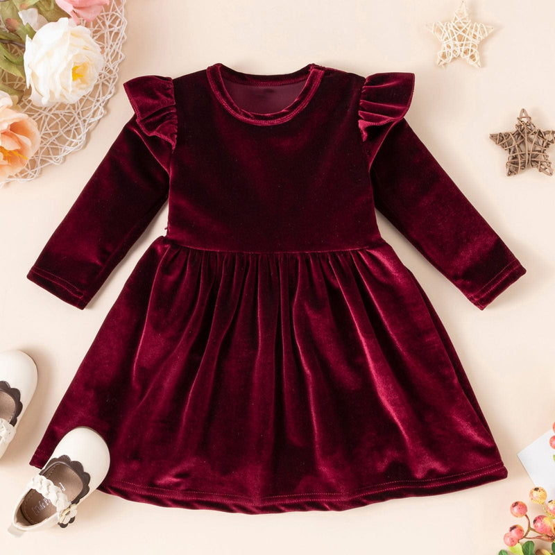 kids and babies "Evergreen" Velvet Party Dress -The Palm Beach Baby