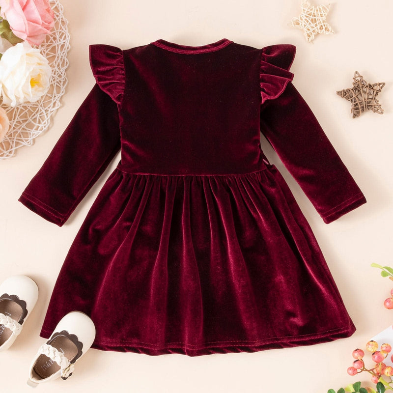 kids and babies "Evergreen" Velvet Party Dress -The Palm Beach Baby