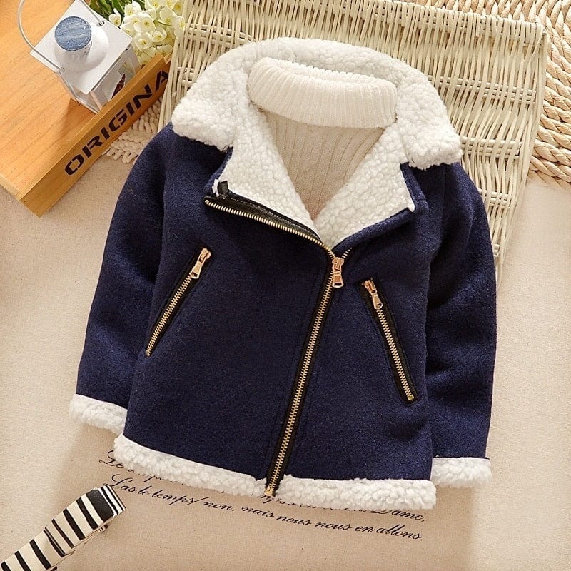 kids and babies Navy(No T-shirt) / 2T Copy of Copy of Fall/Winter Cozy Warm Children's Coat -The Palm Beach Baby