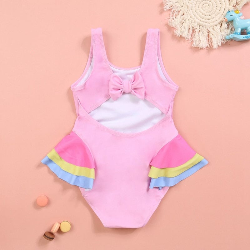 kids and babies "Swan Song" One Piece Swimsuit -The Palm Beach Baby