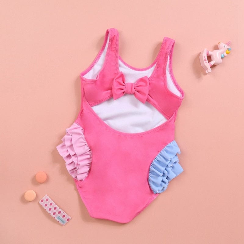 kids and babies "Swan Song" One Piece Swimsuit -The Palm Beach Baby