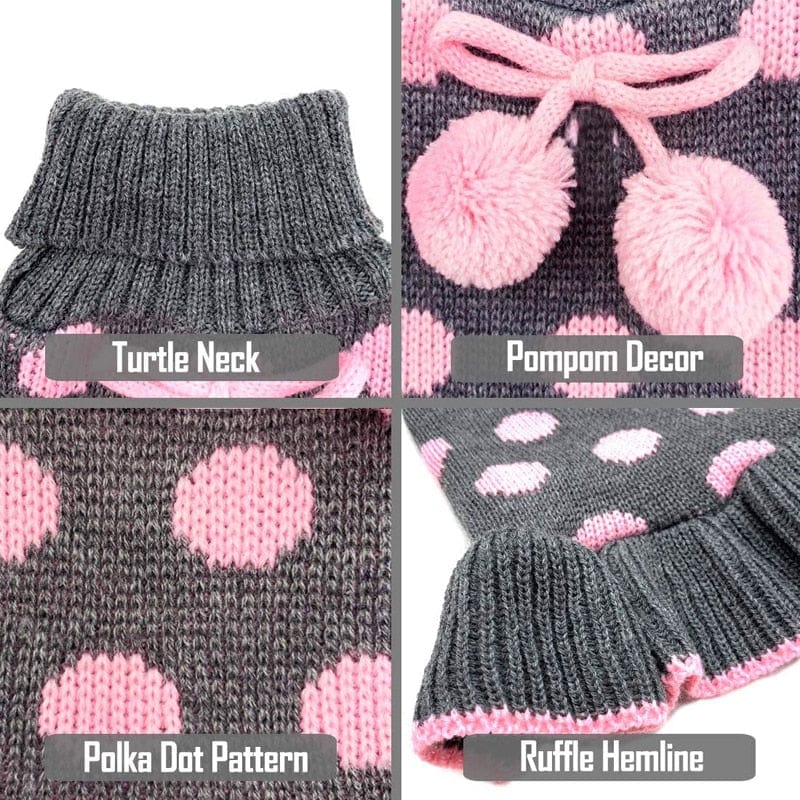 pet clothes DIVA Pet Polka Dot Sweater Dress -The Palm Beach Baby
