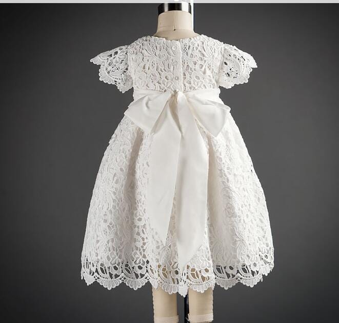 Baby & Kids Apparel "Christina-Ann" Lace Gown With Bonnet -The Palm Beach Baby