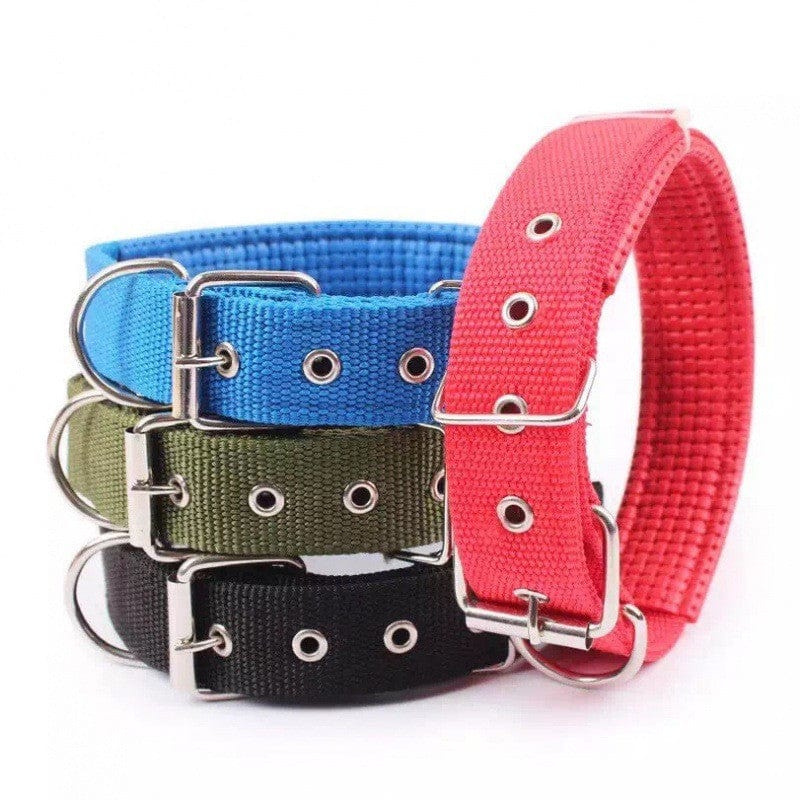 Adjustable Blue and Red Striped Dog Collar -The Palm Beach Baby