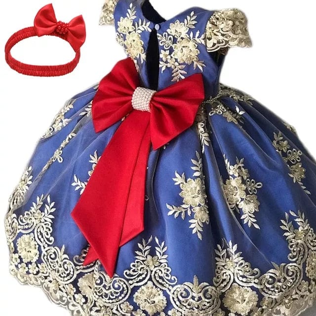 babies and kids clothes Dress-headband 04 / United States / 3M "Drucilla" Brocade Special Occasion Dress -The Palm Beach Baby