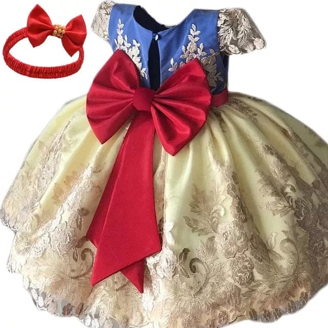 babies and kids clothes Dress-headband 05 / United States / 3M "Drucilla" Brocade Special Occasion Dress -The Palm Beach Baby