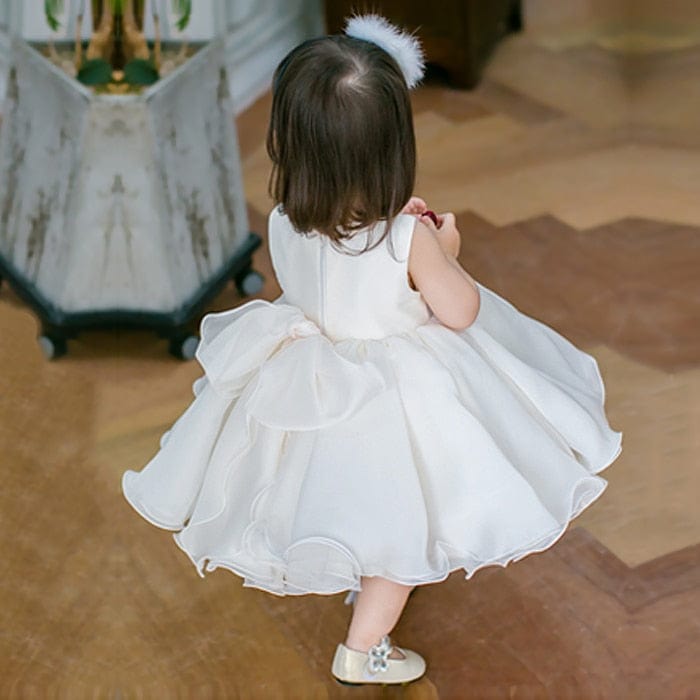 babies and kids clothes Elegant "Ainsley White Voile Occasion Dress -The Palm Beach Baby