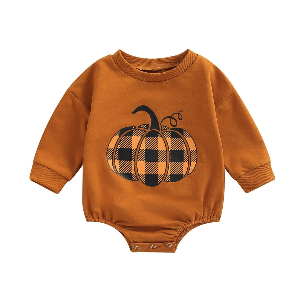 babies and kids clothes "Little Pumpkin" Long-Sleeved Onsie Romper -The Palm Beach Baby