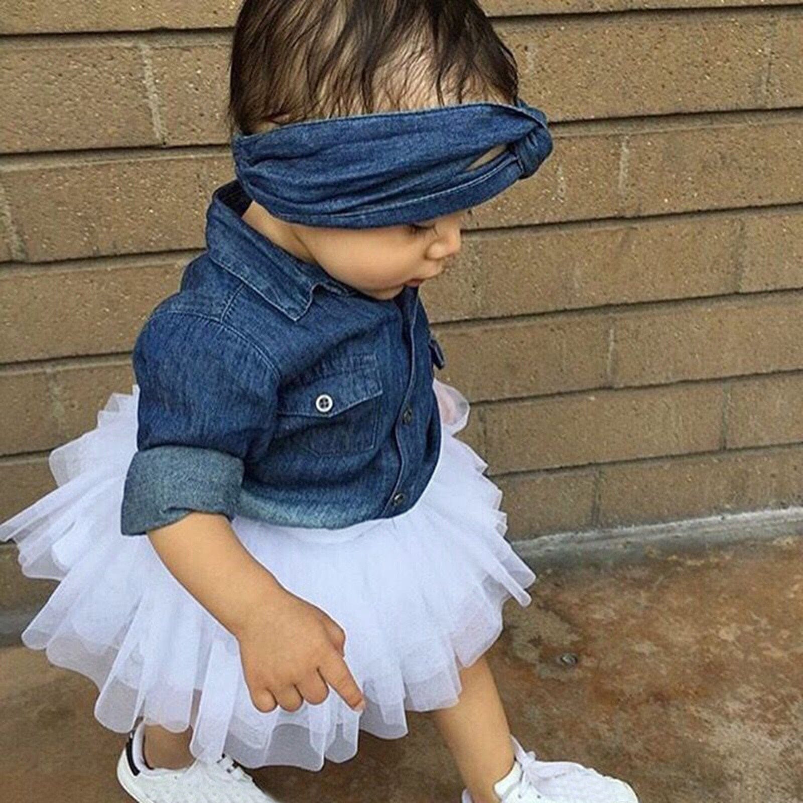 Denim tutu outlet dress baby