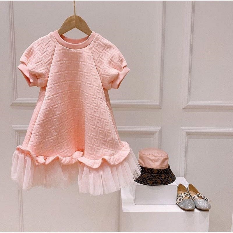 baby and kids apparel pink / United States / 90cm "Cassia" Princess Party Dress -The Palm Beach Baby