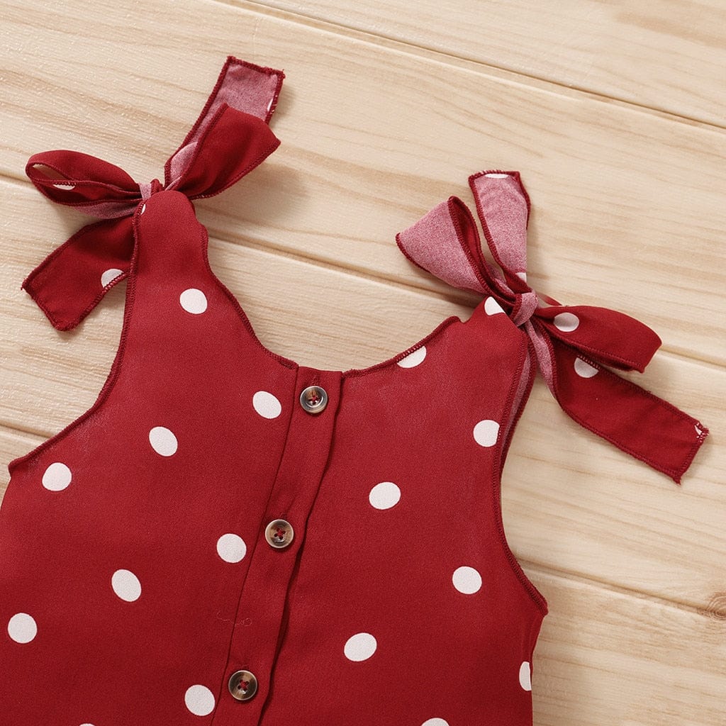 baby and kids apparel "Ruffles And Polka Dots" Little Girl's Romper -The Palm Beach Baby