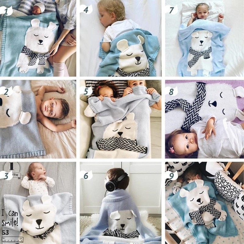 Baby Blanket Swaddles "Baby Polar Bear" Blanket -The Palm Beach Baby