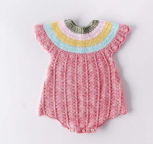 Baby & Kids Apparel Copy of Copy of "Kayla" Knitted Baby's Romper -The Palm Beach Baby