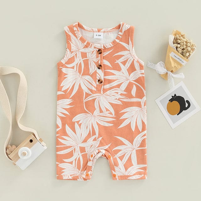 Baby & Kids Apparel D / 3M "Tropical Baby"  Tropical Printed Baby's Romper -The Palm Beach Baby