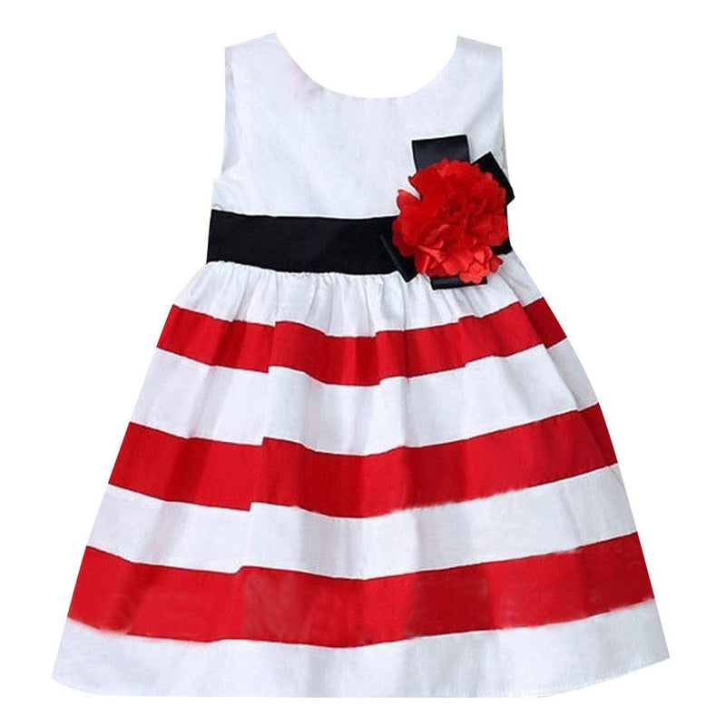 Baby & Kids Apparel "Delaney" Striped Party Dress -The Palm Beach Baby