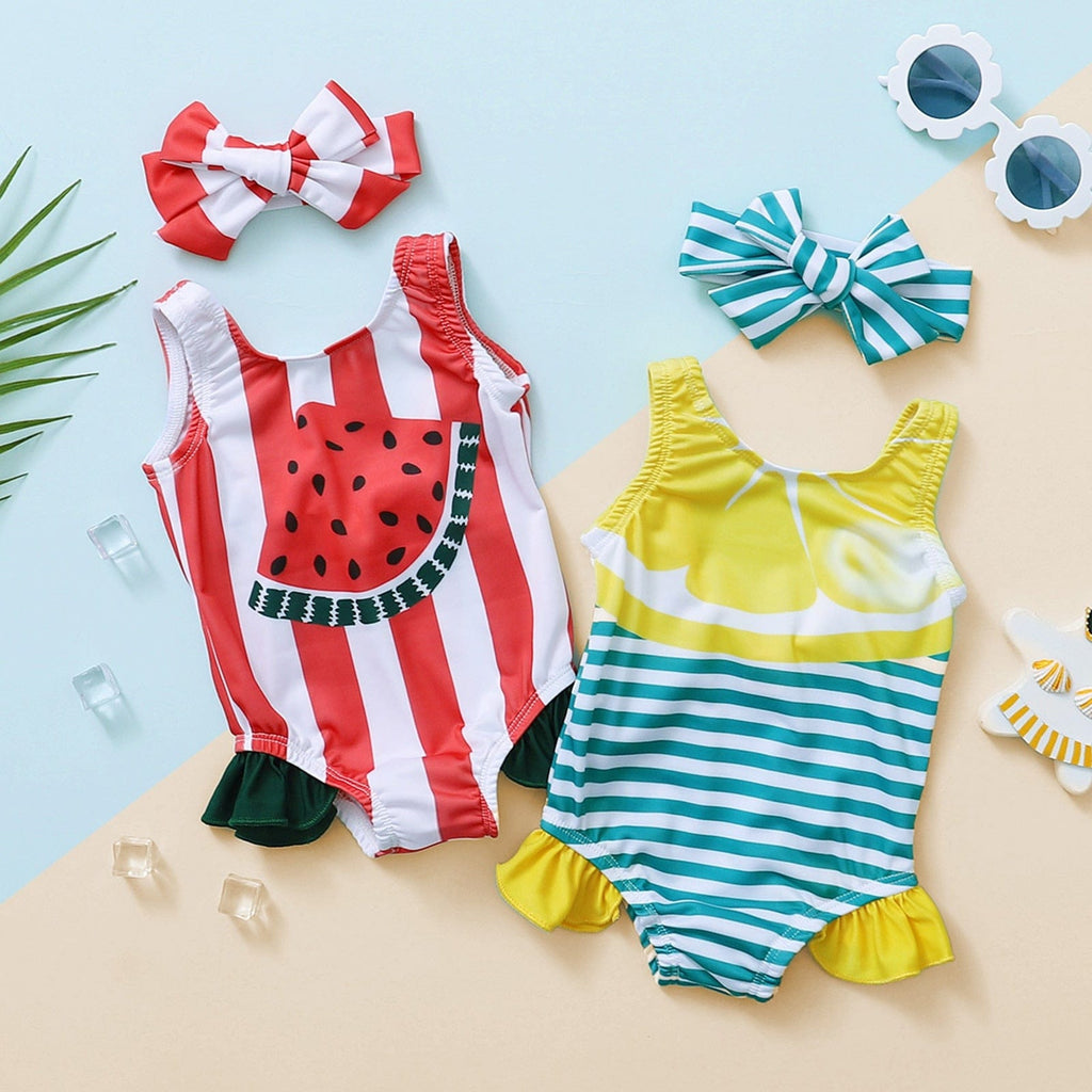 Baby & Kids Apparel "Fruity-Tootie" Themed 1PC Swimsuit -The Palm Beach Baby