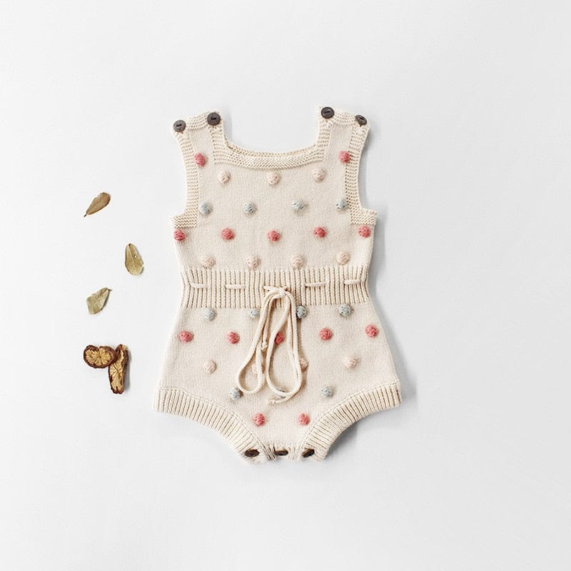Baby & Kids Apparel "Kayla" Knitted Baby's Romper -The Palm Beach Baby