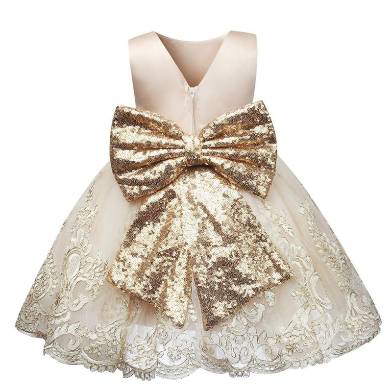 Baby & Kids Apparel "Valentina-Marie" Sequined Lace Occasion Dress -The Palm Beach Baby