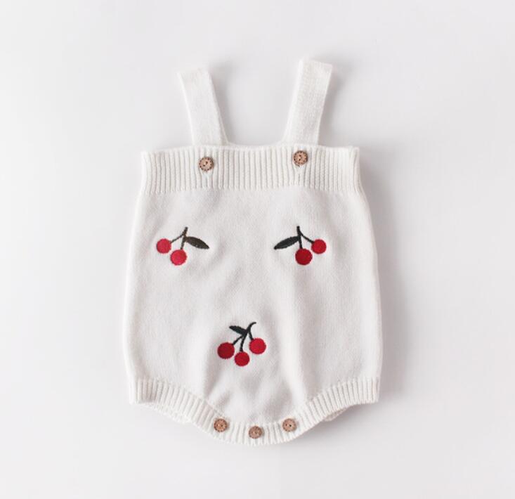 kids and babies 86023 Rompers / 3M "A Very Cherry Baby" Knitted Romper and Sweater -The Palm Beach Baby