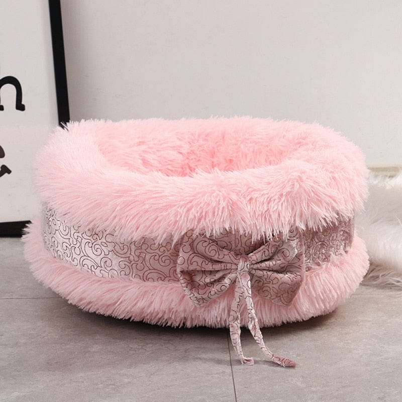 pet bed sofa Pink / S / United States DIVA Pet - Chic Plush Luxury Bow Pet Bed -The Palm Beach Baby