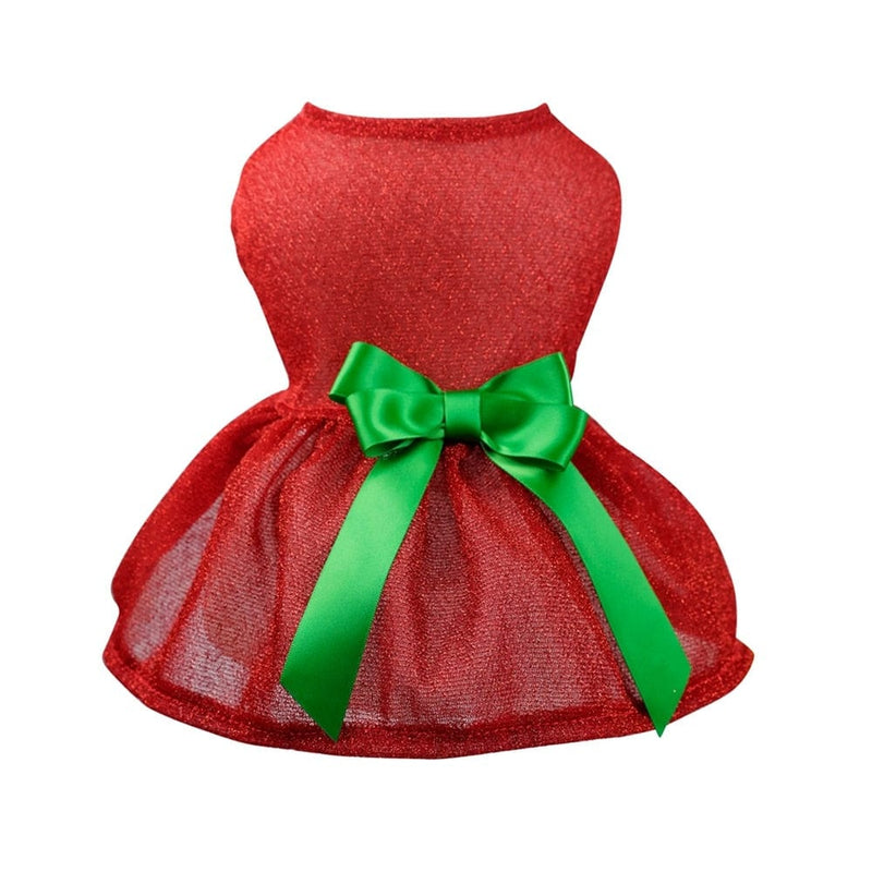 pet clothes Red / S / United States DIVA Pet Elegant Holiday Dress -The Palm Beach Baby